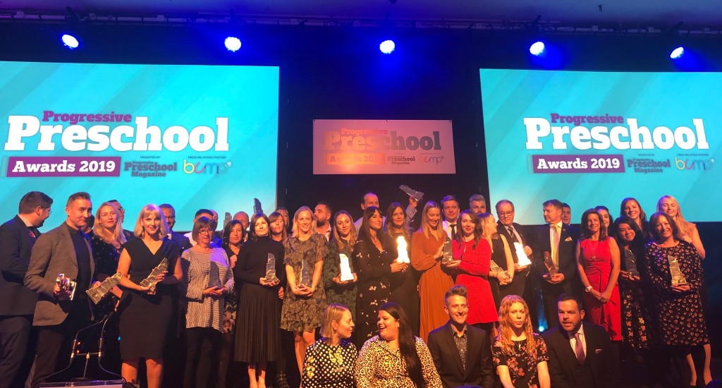 Above: The winners of the Progressive Preschool Awards 2019